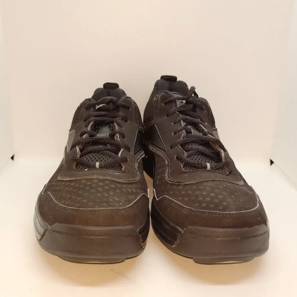 Reebok JumpTone Men's Black Leather Sneakers - Size 10.5